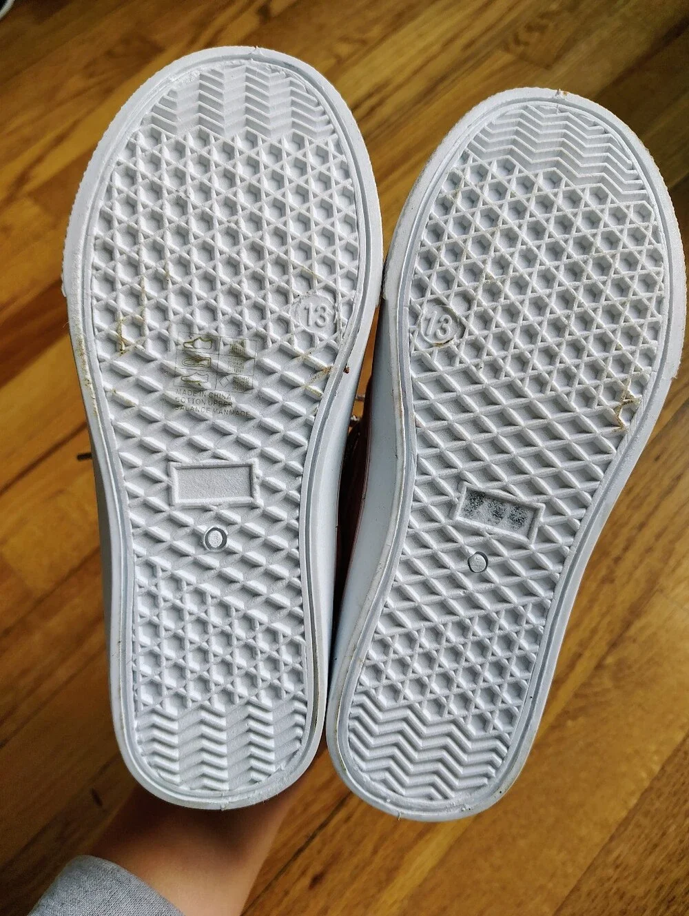 Girls Pink Canvas Boat Shoes with Metallic Laces size 13